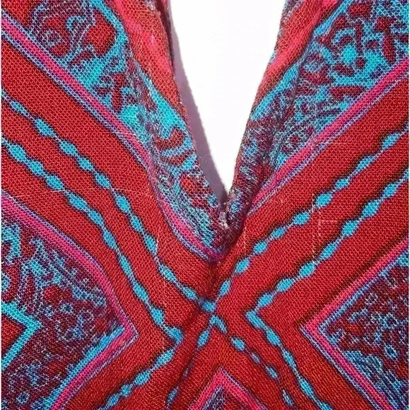 Free People Red Walking On A Dream Tunic long sleeve Blouse - Picture 13 of 13